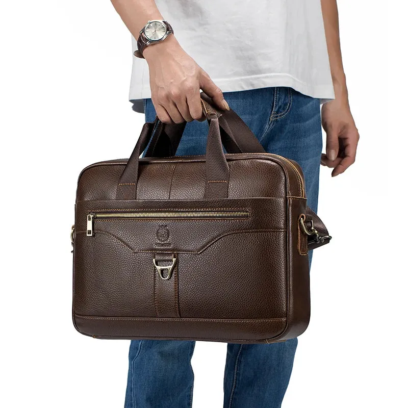 Genuine Leather Briefcases Hard For Men Luxury Handbags Laptop Briefcase Bags
