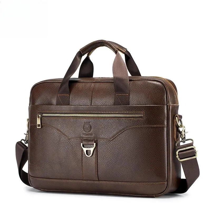 Genuine Leather Briefcases Hard For Men Luxury Handbags Laptop Briefcase Bags