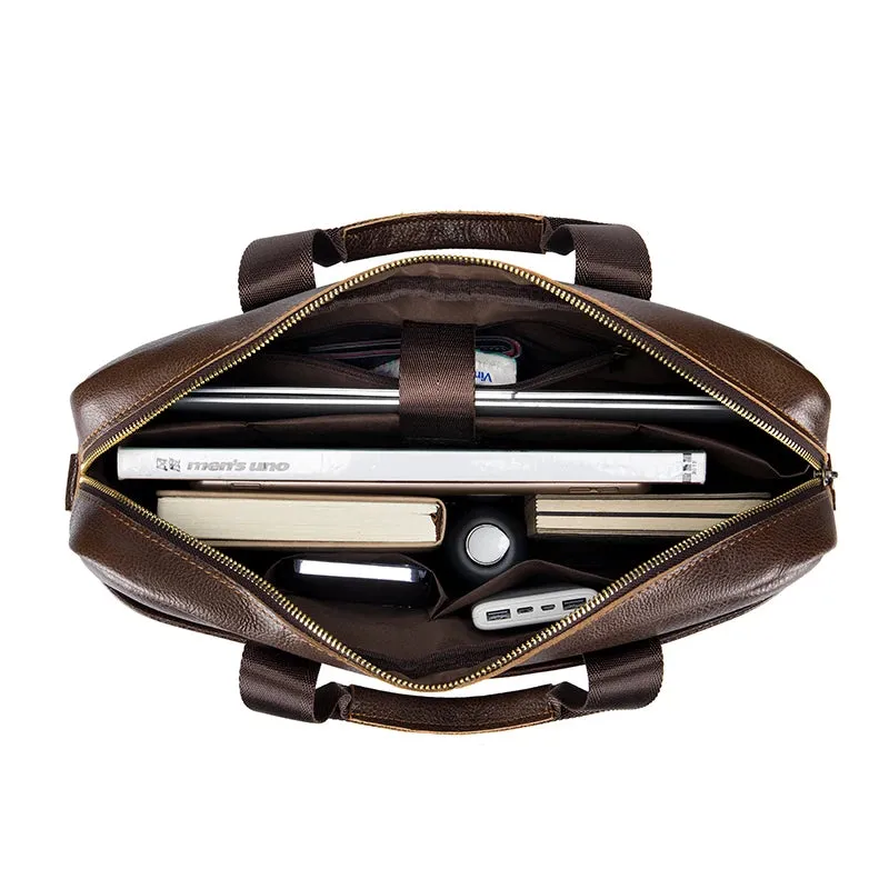 Genuine Leather Briefcases Hard For Men Luxury Handbags Laptop Briefcase Bags
