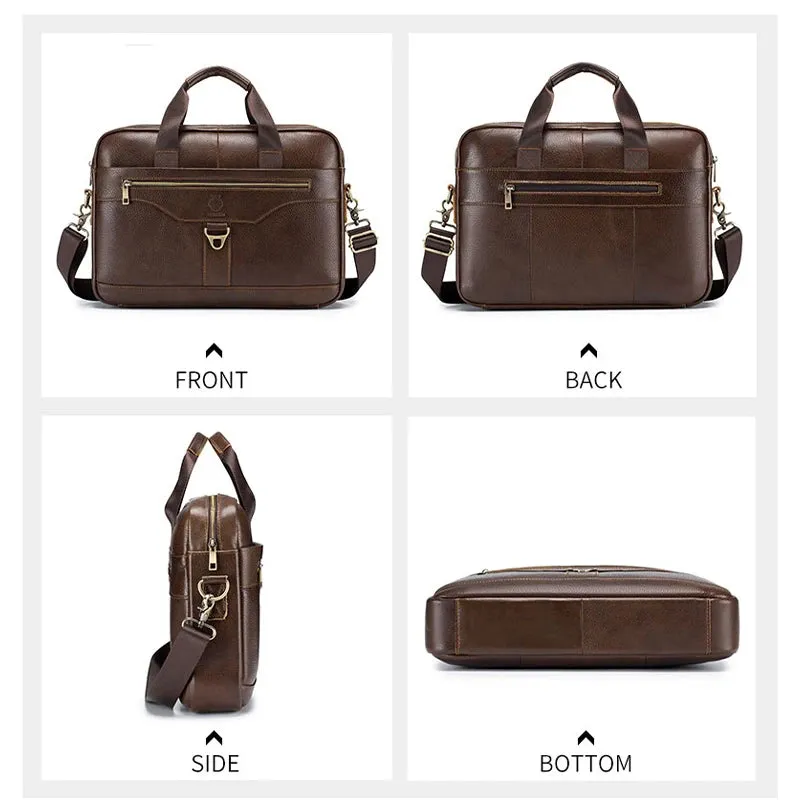 Genuine Leather Briefcases Hard For Men Luxury Handbags Laptop Briefcase Bags