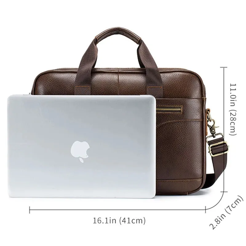 Genuine Leather Briefcases Hard For Men Luxury Handbags Laptop Briefcase Bags